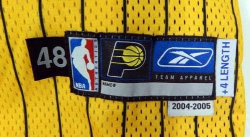 2004-05 Indiana Pacers Üres Játék Kiadott Arany Jersey 48 DP31835 - NBA Játék Használt