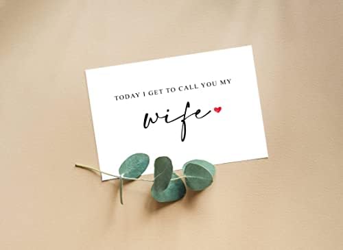 Emily ajándék Ma értem én, Hogy A Felesége Felesége Fogadalmát Kártya - Felesége Esküvő Napján Kártya -, Hogy A Feleségem Kártya
