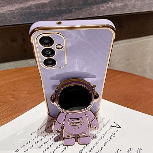 AIGOMARA 6D Galvanizáló Űrhajós Rejtett Stand Esetben Fedezi a Samsung Galaxy A14-es 5G Női Űrhajós Összecsukható Tartó Állvány iPhone