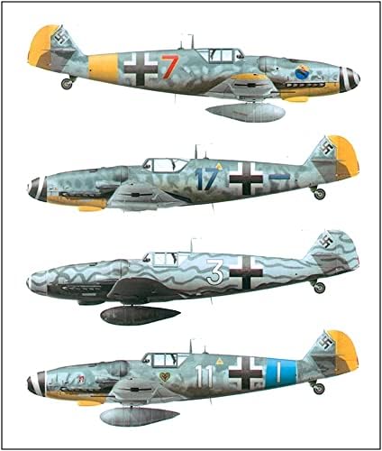 Hajlandó Sas Cal Matrica 1/72 Messerschmitt Bf109G-6 Piros vagy Black7 Blue17 White3 White11 Műanyag Modell Matrica EAG72172
