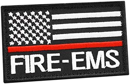 Amerikai EMS tűzoltóknak Vékony Piros Vonal 2x3.25 amerikai Zászló Orvos Tűzoltó Morál Hook Kapitány Javítás