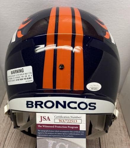 Denver Broncos Patrick Surtain Ii Aláírt Fullsize Sebesség Replika Helmet3 Szövetség Coa! - Dedikált NFL Sisak