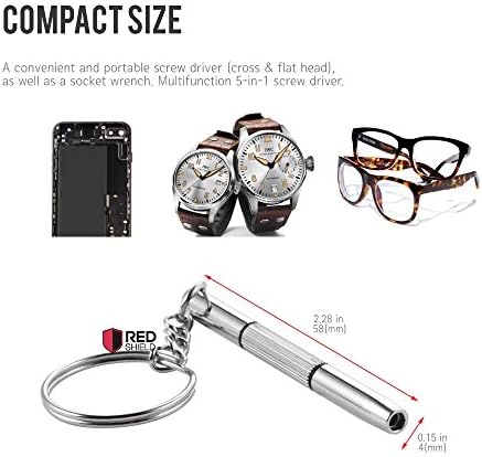 VÖRÖS PAJZS 3 az 1-ben Mini Precíziós Csavarhúzó, Csomag 3, Tökéletes Szemüveg, Napszemüveg, Ékszer, illetve órajavítás