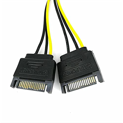 TheCoolCube 15-Pins Kettős SATA Hatalom Elosztó Kábel 6-Csapok, PCI-E Videó Grafikus Kártya (4db)