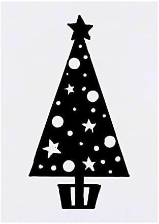 Azeeda 4 x 'Csillagos karácsonyfa' Ideiglenes Tetoválás (TO00055571)