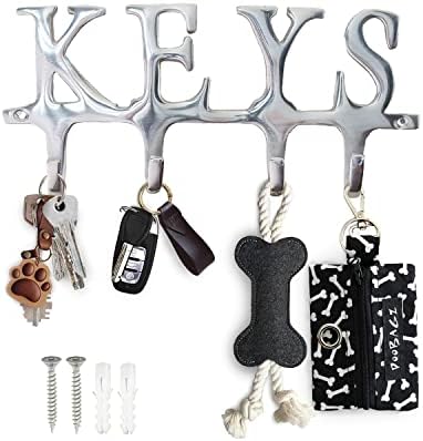 Comfify Kulcs-tartó Fal Kulcsok Dekoratív Parasztház Rusztikus Fali kulcstartó - 4 Kulcs Horgok - Haza Vintage kulcstartón a Bejárat a Csavart,