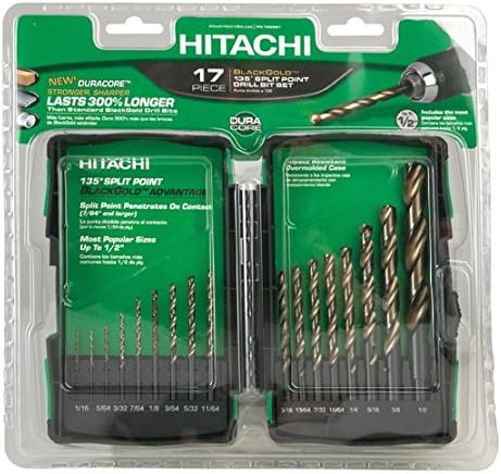 Hitachi 728081 17-Darab Split Point Fekete Arany Fúró Készlet (Megszűnt a Gyártó által)