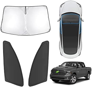 Karltys Kompatibilis Napernyő, Dodge Ram 1500 2011-2018 Crew Cab/Quad Taxi/Mega Taxi Szélvédő Árnyékban Első Ülés Oldalsó Ablakot