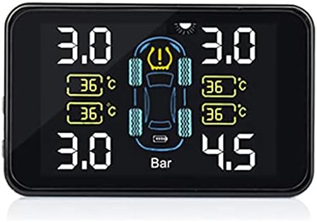 XWWDP TPMS Autó, abroncsnyomás-Ellenőrző Rendszer, Napenergia-Digitális LCD Kijelző Automatikus Biztonsági Riasztó Rendszer abroncsnyomás-4