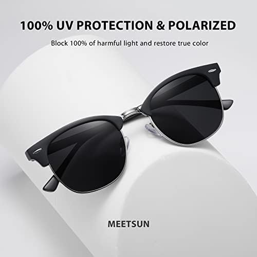 MEETSUN Polarizált Napszemüveg a Férfiak a Nők Klasszikus Retro Vezetés napszemüvegek UV400 Védelem (2 Csomag)