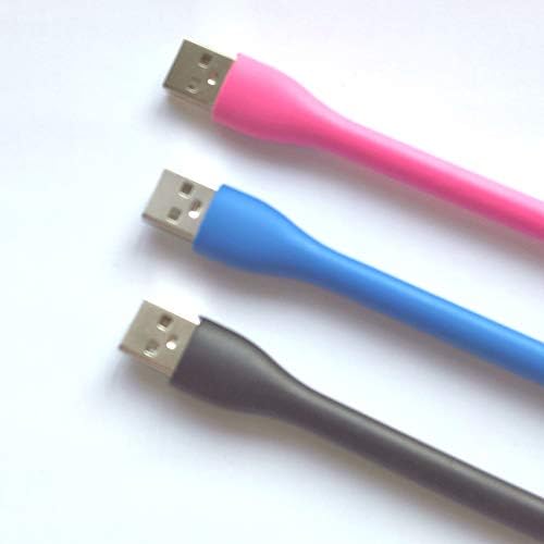 3pack Rugalmas Olvasó USB LED-es Éjszakai Fény, Lámpa PC Számítógép Notebook Laptop (3Color 3pcs, 17cm1.8cm)