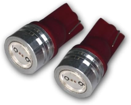 Tuningpros LEDDL-T10-RHP1 Búra LED Izzók T10 Ék, Nagy teljesítményű LED Piros 2-pc-be