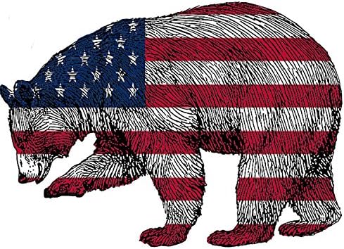Rogue River Taktikai Medve Vadász Matrica Sziluett Amerikai Zászló USA Nagy 4x4 Hüvelyk Hazafias Matrica Auto Matricát Vinil