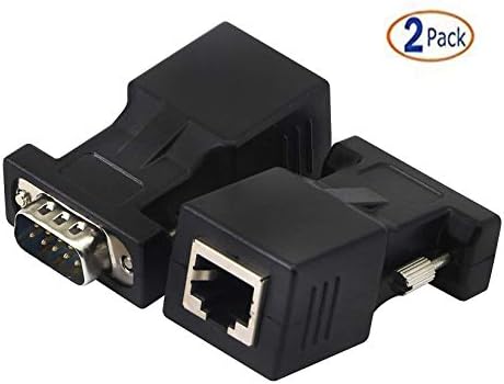 Qaoquda DB9 Ethernet Adapter, DB9 9Pin, hogy RJ45 Adapter, RS232 Férfi CAT5 RJ45 CAT6 Női Soros Port Hálózati Extender, Converter