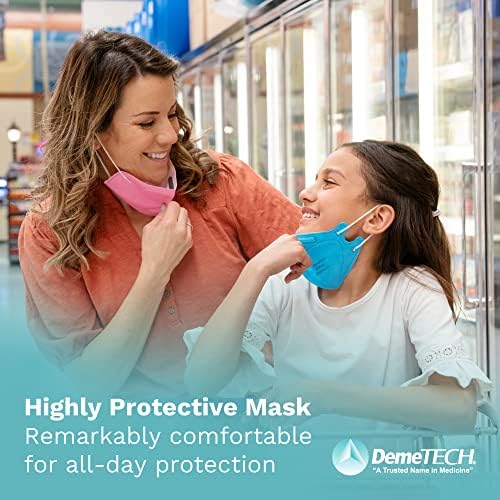 DEMETECH DX95 XS Részecske Légzésvédő Álarcok Gyerekek, Fold-Szerű Maszkok Fül, Hurok, az USA-ban Készült Doboz 20