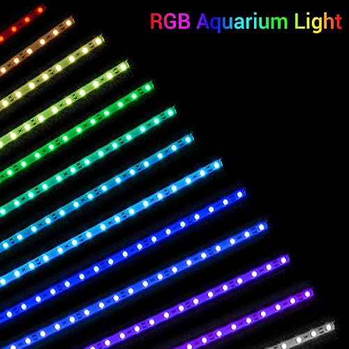 ABESTFISH Akvárium Fény, a Levegő Buborék Lyuk, Teljes Spektrumú RGB LED Merülő akvárium Világítás, Napkelte Napnyugta Mód IP68 Vízálló