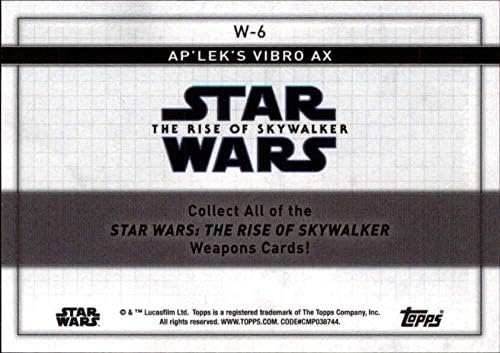 2020 Topps Star Wars A Rise of Skywalker Sorozat 2 Fegyverek W-6 Ap'Lek van Vibro Ax Trading Card