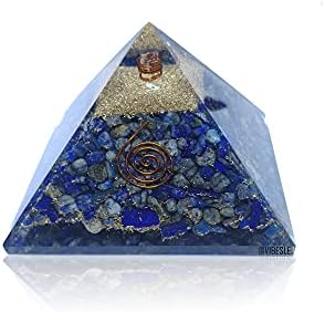 VIBESLE Lapis Lazuli Orgon Piramis Kristály Point & Spirál Réz Csakra Kiegyensúlyozó Drágakő Pozitív Energia Generátor Reiki Gyógyító Kő