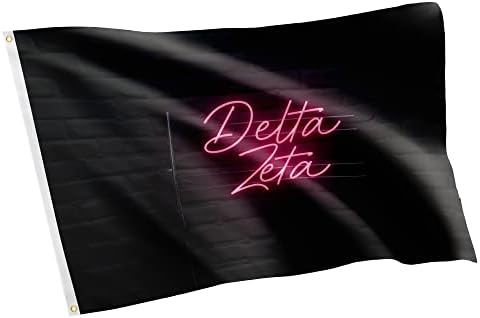 Delta Zeta Kollégista Zászló Banner 3 méter x 5 méter Alá Decor (Zászló - Neon Sign)