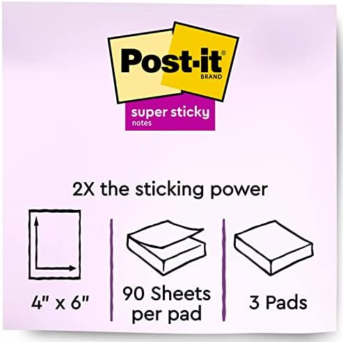 Post-it Super Sticky Notes, különböző méretűt, 13 Párna, 2x a Ragasztás Energia, Játékos, Primer, Elsődleges Színek (Piros, Sárga,