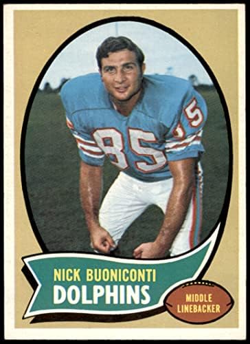 1970 Topps 244 Nick Buoniconti Miami Dolphins (Foci Kártya) EX Delfinek Notre Dame
