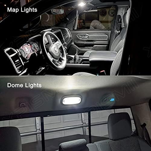 Xpismii 12 Darab Fehér 6000K Ram Belső LED-es Fény Szett Csomag Csere 2009 2010 2011 2012 2013 2014 2015 2017 2018 Dodge Ram 1500 2500