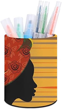Gyönyörű Afrikai Nő Nyomtatott tolltartó, Ceruza Kupa Asztal Szervező Smink Kefe tartó Kupa Haza Osztályteremben Iroda