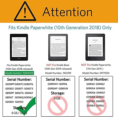 CCOO Állni az Esetben a Kindle Paperwhite (10 Generáció a 2018-as Kiadás, Modell PQ94WIF) - Prémium Védő Fedél csuklópánt,