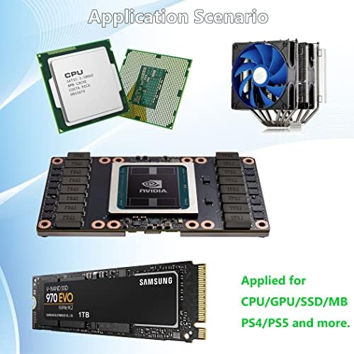 Certusfun Thermal Pad, 2 Csomag 6-W/mK 100x50x2mm Platinum Magas Hővezető Por Szilikon Pad PC PS5 PS4 Laptop CPU-GPU SSD