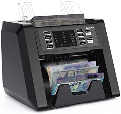 Cashtek N70 Pénz Számláló Gép Vegyes Felekezetű, Multi Valuta Értéke Számít, 2CIS/UV/MG/IR Hamis Felismerés, Sorozatszám Olvasó,