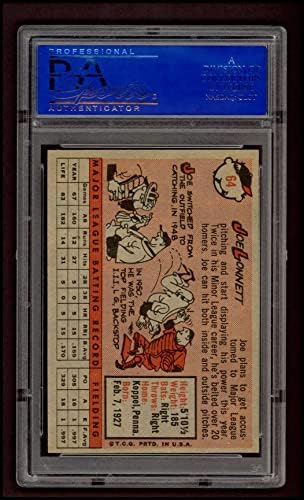 1958 Topps 64 Joe Lonnett Philadelphia Phillies (Baseball Kártya) PSA a PSA 8.00 Phillies