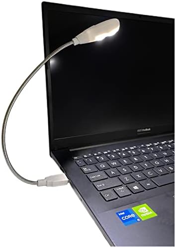Kyfreshpower LED USB Olvasó Lámpa, 2-Fényerő Szabályozható Beállítás, Rugalmas Hattyúnyak USB Fény Notebook Laptop Billentyűzet,