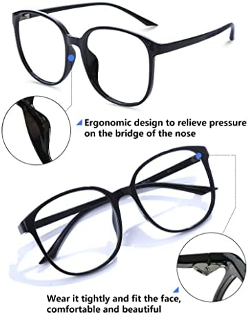 ILLAOI Kék Fény Blokkoló Szemüveg Túlméretezett - Telefon|TV Szemüveg, a Nők, Férfiak, Anti Terhelését&Vakító Számítógépes Szemüveg