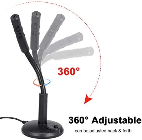 SJYDQ 360° Állítható USB Asztali Mikrofon Plug & Play Többirányú PC, Laptop, Számítógép, Mikrofon konferenciahívás Hangfelvétel