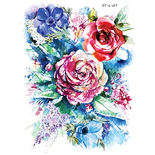 Supperb® Ideiglenes Tetoválás - Akvarell Festmény Csokor Nyári Virágok