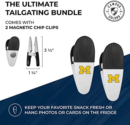 Főiskolai, Egyetemi Két Darab Grillezés Eszközök Szett 2 Mágnes Chip Klipek, Főiskolai Hamis Eszközök Csomag (Michigan Wolverines