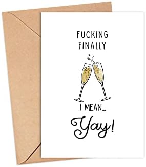 Emily ajándék, Vicces Esküvői Kártya - Gratulálok Kártya - Végre - a Házasság Kártya - Eljegyzési Kártya - Érett Felnőtt Humor