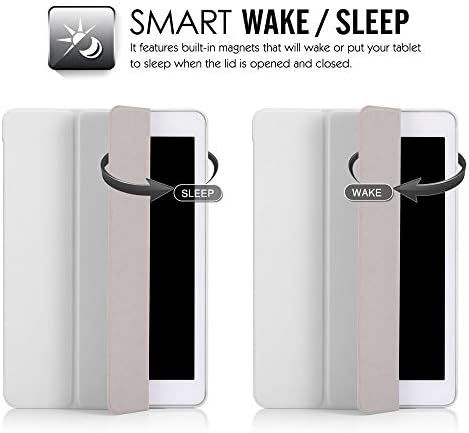 Kompatibilis Apple iPad 9,7 hüvelykes (2017 & 2018) - Bőr Smart Cover + Kemény Vissza az Esetben a Sleep/Wake Funkció (Sokszög