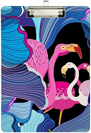Flamingo Műanyag Papírok Fém Klip Letter Méretű Vágólapra Alacsony Profil Klip Táblák, az Irodai Iskola Ápolási Kellékek - A4