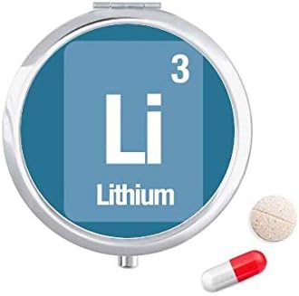 Li Lítium-Kémiai Elem Tudomány Tabletta Esetben Zsebében Gyógyszer Tároló Doboz, Tartály Adagoló