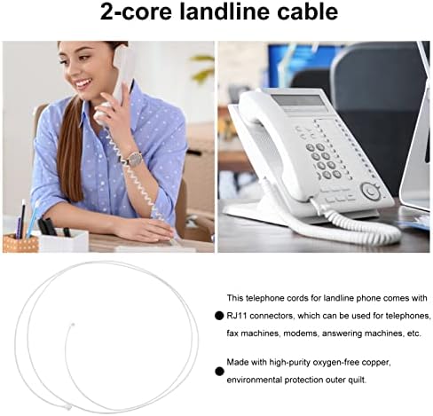 ARTIBETTER Telefon Kábel-2 - Core RJ11 Dugó Telefon, Zsinór Csere, 2m Telefon Ellátás