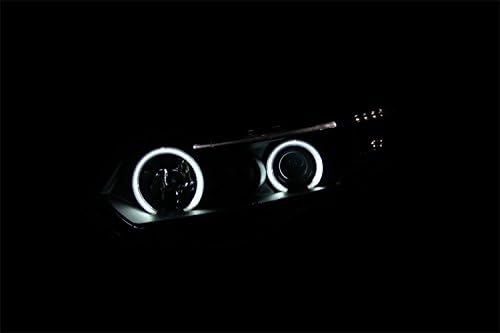 Anzo USA 121062 Honda Civic Projektor a Halo Fekete Fényszóró Szerelvény - (Eladott Pár)
