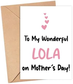 A Csodálatos Lola anyák Napján Kártya - Lola Anyák Napja Kártya - Lola Kártya - Ajándék -, Hogy A Csodálatos Lola Kártya - Anyák Napja Kártya