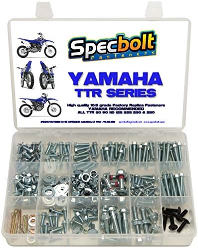 250pc Specbolt Bolt Kötőelemek Kit Illik: Yamaha TTR Karbantartási Helyreállítása a Gyári Specifikáció Kötőelemek TTR50 TTR80 TTR90