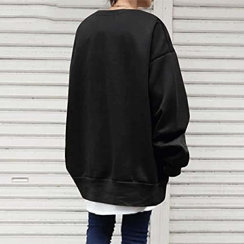 N/A Utcában, a Nők Túlméretezett Melegítőfelső Alkalmi egyszínű Téli Pulcsik Plus Size felső Pullovers Streetwear (Szín