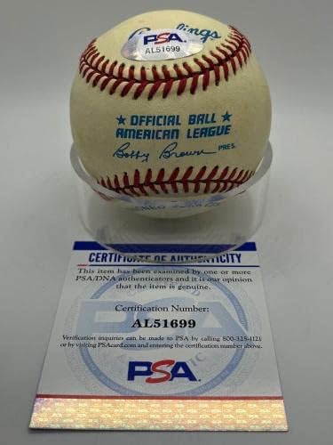 Dennis Eckersley Oakland Egy Aláírt Autogramot Hivatalos MLB Baseball PSA DNS *99 - Dedikált Baseball