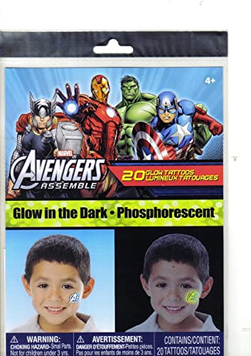 Hulk, Amerika Kapitány, Vasember Hős Világító Fény a Sötét Fél Javára Ideiglenes Tetoválás - Csomag 20
