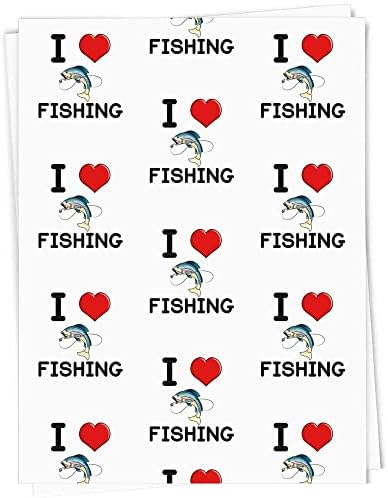 5 x A1 'imádok Horgászni' Ajándék Wrap/Csomagoló Papír Lap (GI00060072)