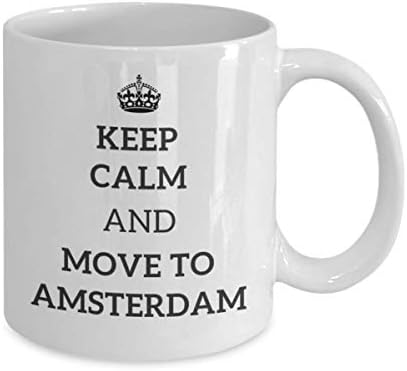 Nyugodj meg, majd Mozgassa az Amszterdami Tea Csésze Utazó Munkatársa, Barátja, Ajándék Holland Utazási Bögre Jelen