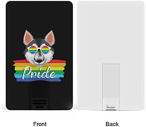 LMBT Büszkeség Husky Hitelkártya USB Flash Meghajtók Személyre szabott Memory Stick Kulcs, Céges Ajándék, Promóciós Ajándékot 32G